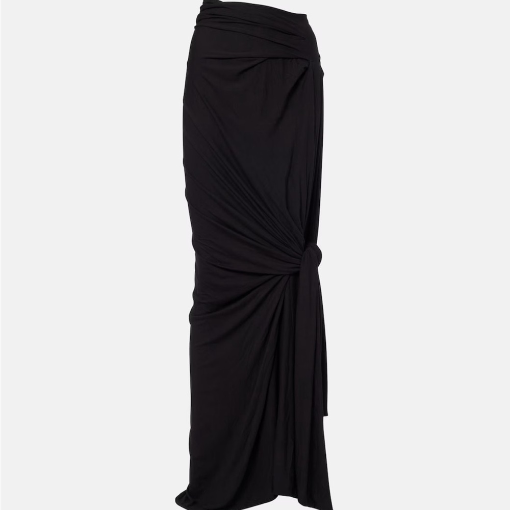 Black Knot-Detailed Maxi Skirt - Women